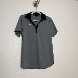 Under Armour Deep Plunge Button Front Collar Athletic‎ Top